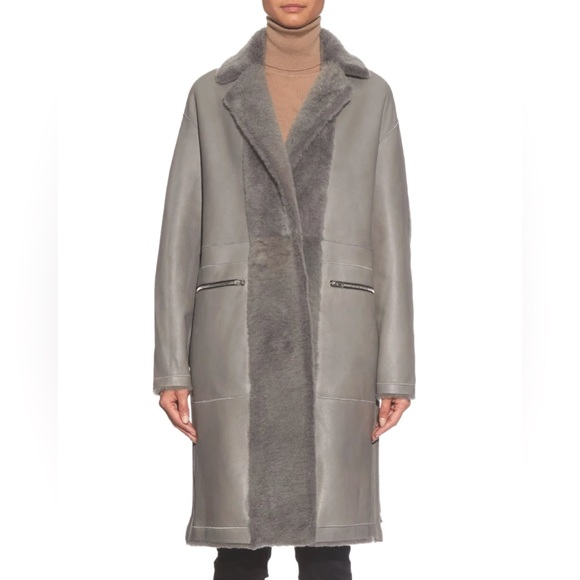 SPRUNG FRERES
Pink Lambskin Shearling
Reversible Coat
Size UK 8 - Picture 1 of 7